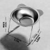 Elevated Stainless Steel Cat Food and Water Bowls view 2