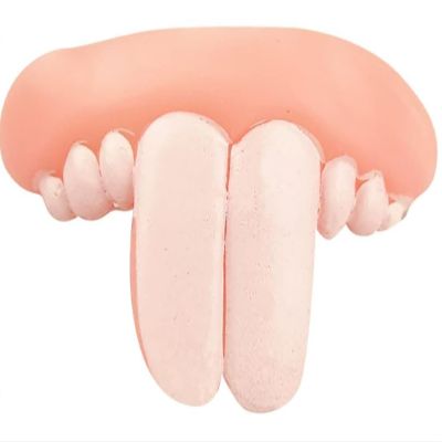 Ymhapp Fake Dog Teeth, Funny Dog Braces Toy, Christmas Costume, Chew Toy, 1 Pc.