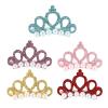 25 Frog Hair Clips with Crown and Pearl Decoration view 1