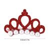 25 Frog Hair Clips with Crown and Pearl Decoration view 3