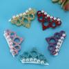 25 Frog Hair Clips with Crown and Pearl Decoration view 4