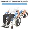 Miuxe 4-in-1 Self-Propelled Shower Toilet Wheelchair with Commode, Footrests and Flip-Up Armrests view 2