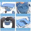 Miuxe 4-in-1 Self-Propelled Shower Toilet Wheelchair with Commode, Footrests and Flip-Up Armrests view 4