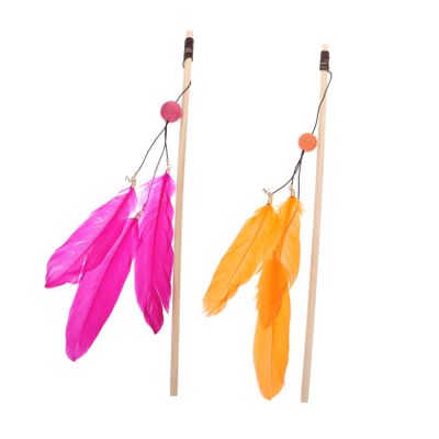 Happyyami 2-Piece Cat Toy Set with Colorful Pendants, Interactive and Safe Toys for Cats