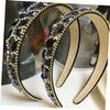 Blue Rhinestone Headband with Wide Band for Women view 2