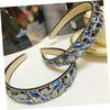 Blue Rhinestone Headband with Wide Band for Women view 4