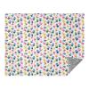 OWFKAY Fleece Blanket, Sofa Throw, Microfiber Blanket for Bed and Couch, 140 x 178 cm, Handprint and Colorful Dog Paw Print Design view 1