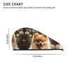 STVYUKL Se Pomeranian Dog Hair-Drying Cap, Super Absorbent, Soft, Quick-Drying Coral Velvet Hair Turban for Women with Wet, Long, Thick Hair view 4