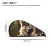 STVYUKL German Shepherd Hair-Drying Cap, Coral Velvet view 4
