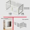 ZHENGQIAN Indoor Puppy Playpen, Transparent Pet Gate for Living Room, Kitchen and Stairs, for Dogs, Cats and Small Pets (H57 cm/22 in, 6 pcs) view 2