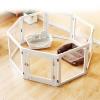 ZHENGQIAN Indoor Puppy Playpen, Transparent Pet Gate for Living Room, Kitchen and Stairs, for Dogs, Cats and Small Pets (H57 cm/22 in, 6 pcs) view 3