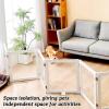 ZHENGQIAN Indoor Puppy Playpen, Transparent Pet Gate for Living Room, Kitchen and Stairs, for Dogs, Cats and Small Pets (H57 cm/22 in, 6 pcs) view 4