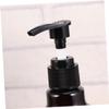 Gogogmee 2-Piece Brown Pump Bottles with Screw Caps, Reusable Dispenser Bottles for Shampoo, Soap, Essential Oils and More, Made of PET and PP view 3