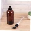 Gogogmee 2-Piece Brown Pump Bottles with Screw Caps, Reusable Dispenser Bottles for Shampoo, Soap, Essential Oils and More, Made of PET and PP view 4