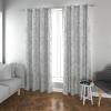 Blackout Curtains with Floral Pattern, Light Blue Abstract Flowers, for Kids’ Bedroom or Bedroom, 140 x 244 cm, 2 Panels view 1
