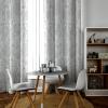 Blackout Curtains with Floral Pattern, Light Blue Abstract Flowers, for Kids’ Bedroom or Bedroom, 140 x 244 cm, 2 Panels view 3