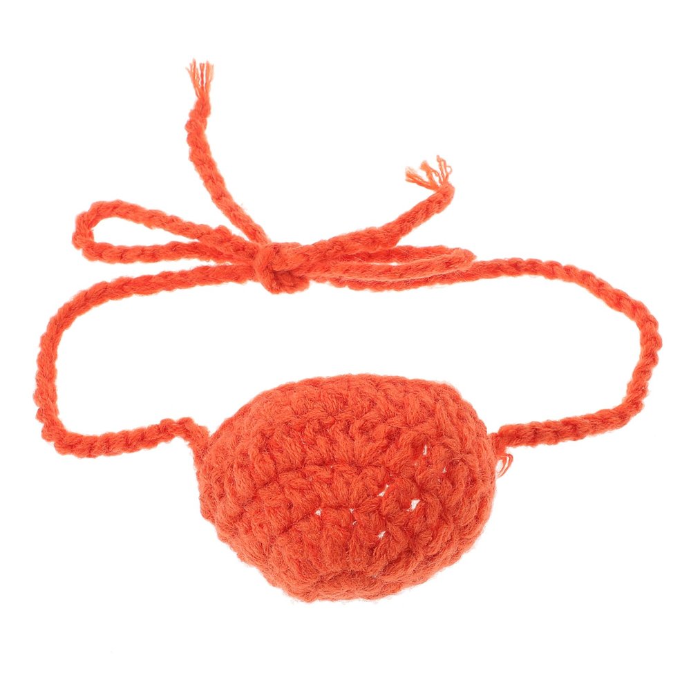 Healvian Unisex Wool Nose Warmer, Handmade, Breathable, Orange