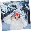 Healvian Unisex Wool Nose Warmer, Handmade, Breathable, Orange view 4