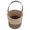OKUMEYR Small Round Handwoven Cotton and Jute Hanging Wall Basket view 1