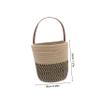 OKUMEYR Small Round Handwoven Cotton and Jute Hanging Wall Basket view 2