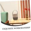 OKUMEYR Small Round Handwoven Cotton and Jute Hanging Wall Basket view 3