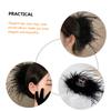 Elegant Black Hair Clip with Feather Tuft and Strong Hold for Women view 4