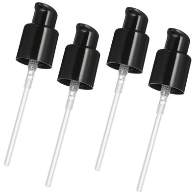 4-Pack Black Replacement Pump Heads, 20 mm PP, for Soap Dispensers
