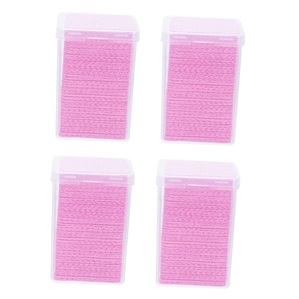 Eyelash Glue Bottle Cleaning Wipes, 4 Boxes, 800 Pieces, Pink
