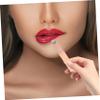 2-Piece Silicone Lip Brushes with Covers, Round Tips, Pink view 4