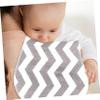 Anneome 3-Pack Cotton Baby Bibs, Absorbent and Washable, Soft Multifunctional Feeding and Cleaning Cloths, Random Style view 3