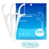 200+10 Dental Floss Picks with Toothpick and Travel Case view 1
