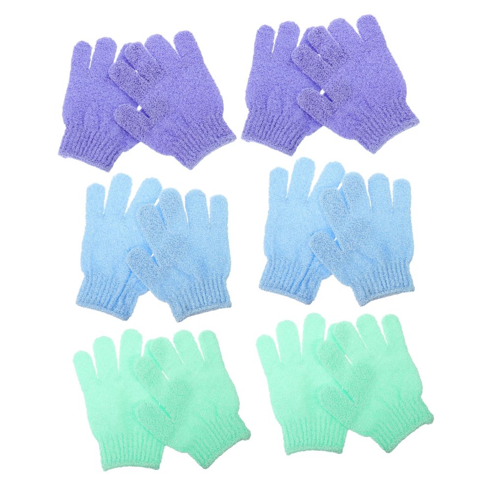 Healvian Nylon Exfoliating Gloves and Body Scrubbers, 12-Piece Reusable Set for Gentle Shower Cleansing