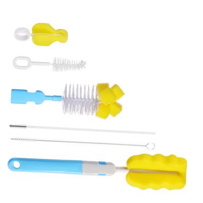 BESTonZON 6-Piece Sponge and Nylon Brush Set for Baby Bottles and Pacifiers