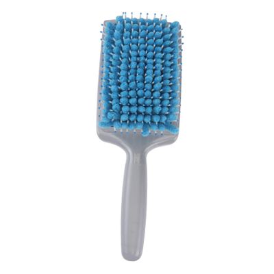 Absorbent Sponge Paddle Brush for Fine Hair, Blue