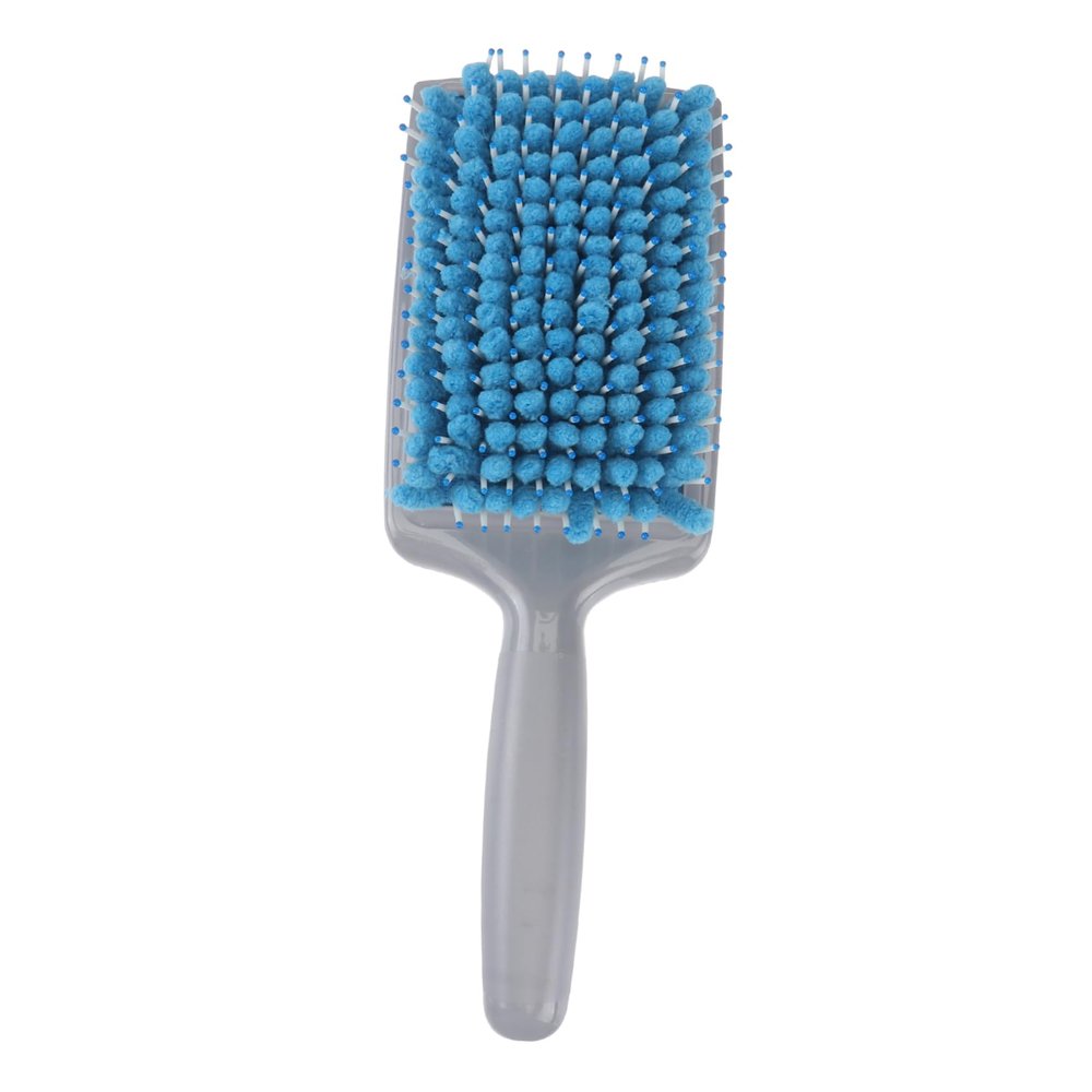 Absorbent Sponge Paddle Brush for Fine Hair, Blue