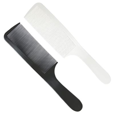 2-Piece Curved Hair Cutting Comb Set for Men, White Polymer