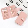 CAFIEDR 7-Piece Manicure Set with Nail Clippers, Pink view 4