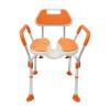 Adjustable Shower Chair with Armrests, Backrest, and Padded Non-Slip Seat view 2