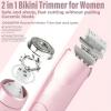 Comfort 2-in-1 Electric Lady Shaver, USB Rechargeable Dual-Head Wet & Dry Razor, Beige view 2