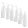 6-Pack 250 ml Plastic Lotion Bottles with Pumps, White view 1