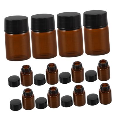 2 mL Brown Glass Refill Bottles, 100 Pack, Portable