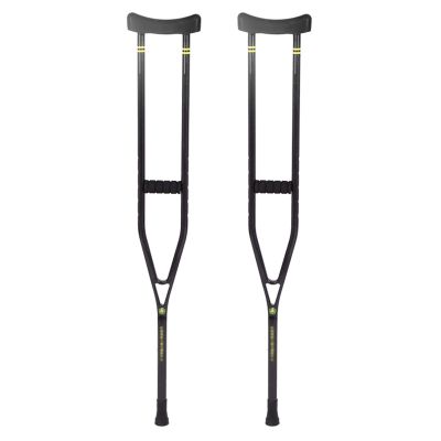 1 Pair (2 Units) Carbon Fiber Medical Underarm Crutches, Adjustable for Adults, with TPR Underarm Pads and Soft Grips, for Travel or Work