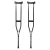 1 Pair (2 Units) Carbon Fiber Medical Underarm Crutches, Adjustable for Adults, with TPR Underarm Pads and Soft Grips, for Travel or Work view 1