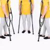 1 Pair (2 Units) Carbon Fiber Medical Underarm Crutches, Adjustable for Adults, with TPR Underarm Pads and Soft Grips, for Travel or Work view 2