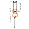1 Pair (2 Units) Carbon Fiber Medical Underarm Crutches, Adjustable for Adults, with TPR Underarm Pads and Soft Grips, for Travel or Work view 3