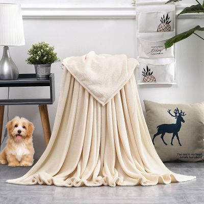 GAIFNAG Soft Sherpa Flannel Blanket, 70 x 200 cm, Assorted Sizes and Colors, Cream