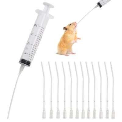 1 Piece Syringe with 12 Tubes, 20ml for Feeding Young Birds