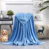 GAIFNAG Personalized Plush Fleece Blanket with Photos, 80 x 200 cm, Sky Blue view 1