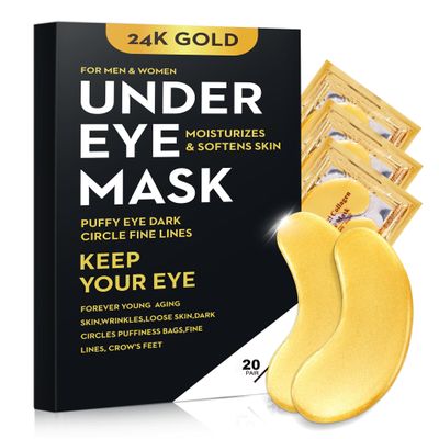 Bukamkom 20 Pairs 24K Gold Collagen Gel Eye Patches