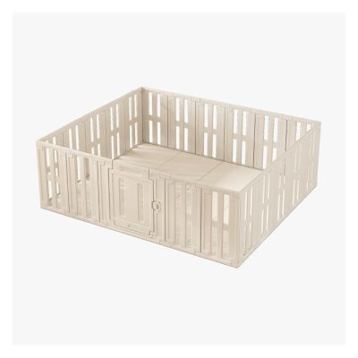 ZHENGQIAN Indoor Transparent Dog Playpen, 212 x 92 x 70 cm, Foldable, White